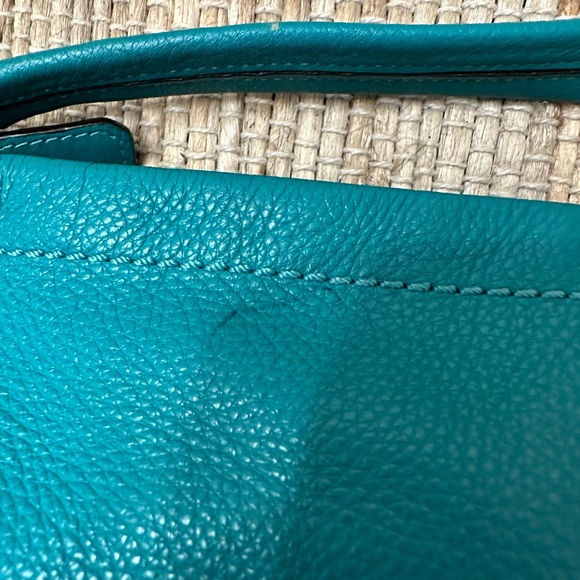 EUC Coach Leather Satchel Teal bag - Picture 8 of 11